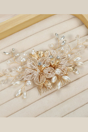 Pinza para el cabello de boda de diamantes de imitación de cristal de flor